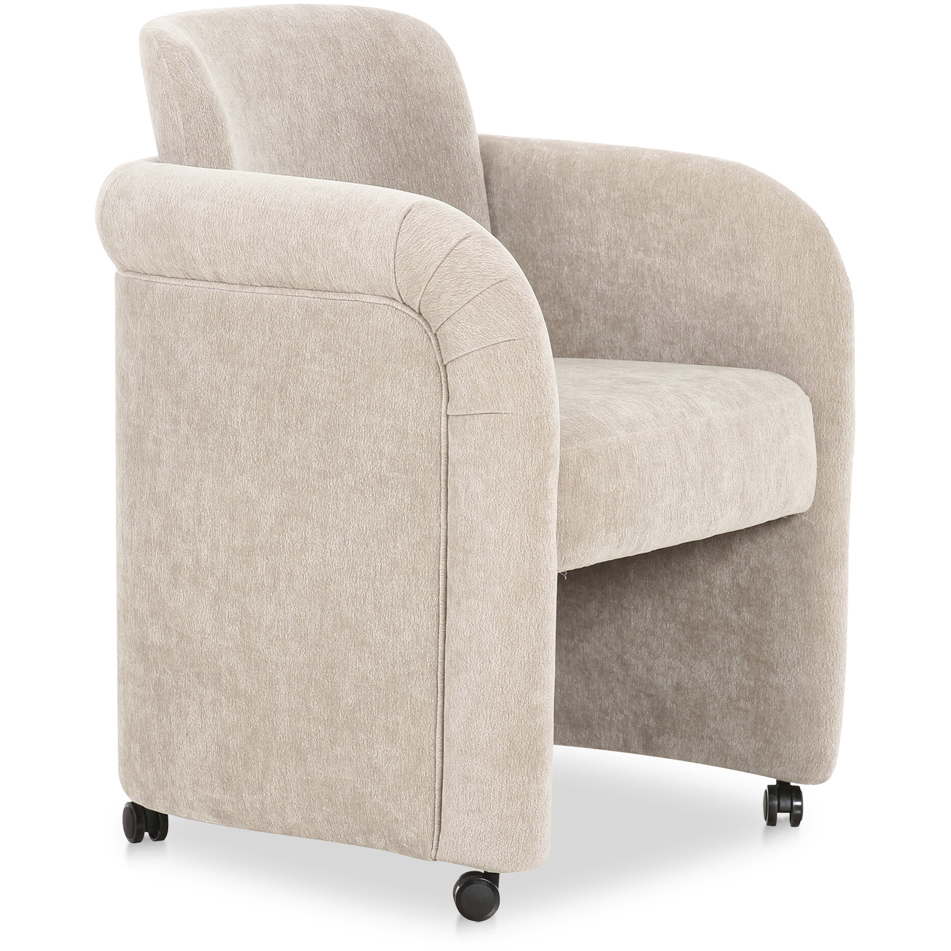 Mesto Grey Rolling Dining Chair